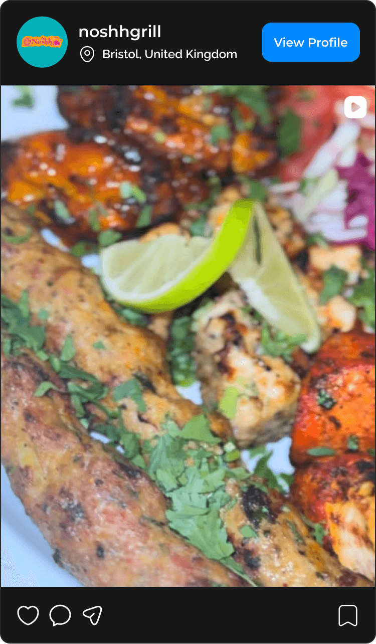 Grilled dishes at Noshh